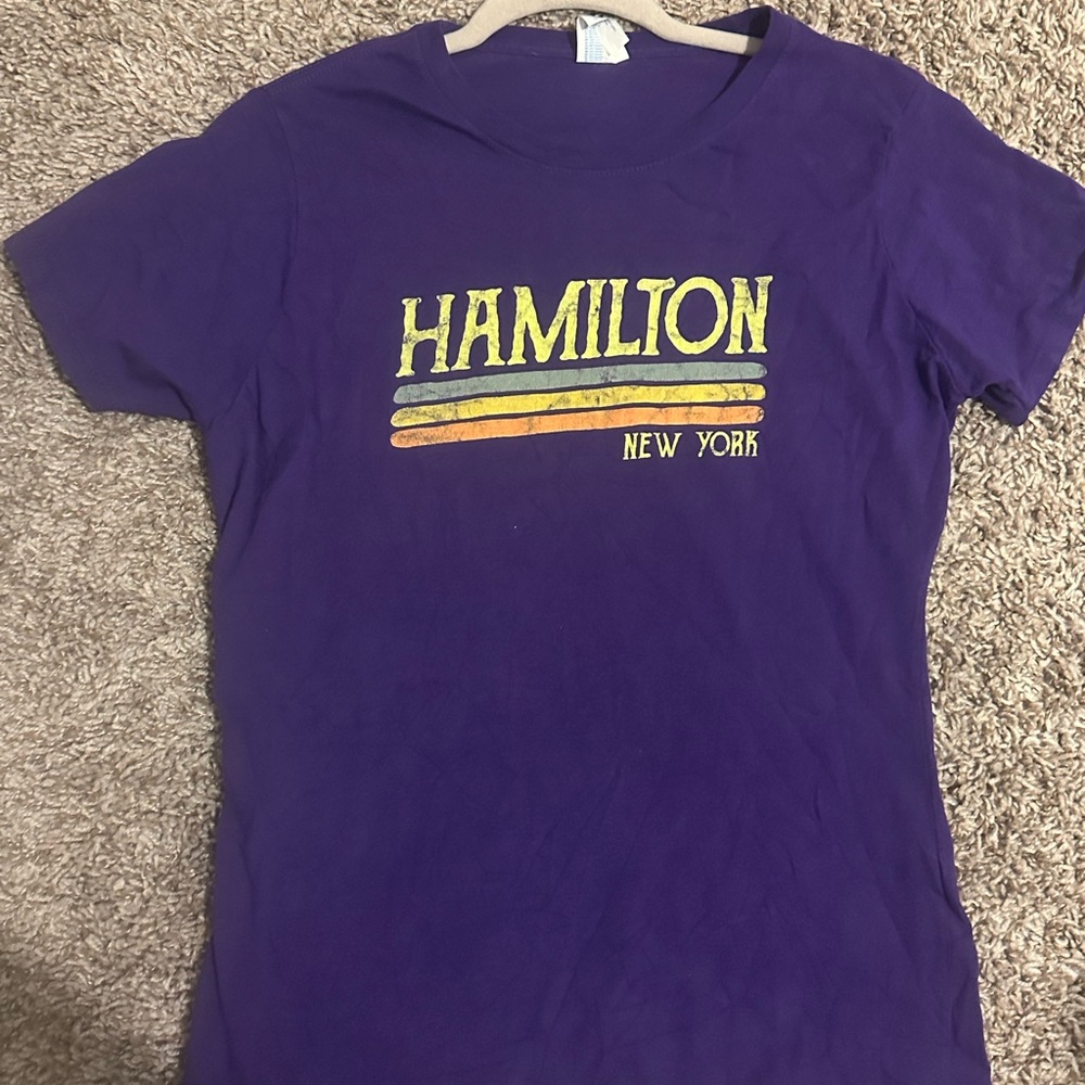 Hamilton New York Show Purple Graphic Tee